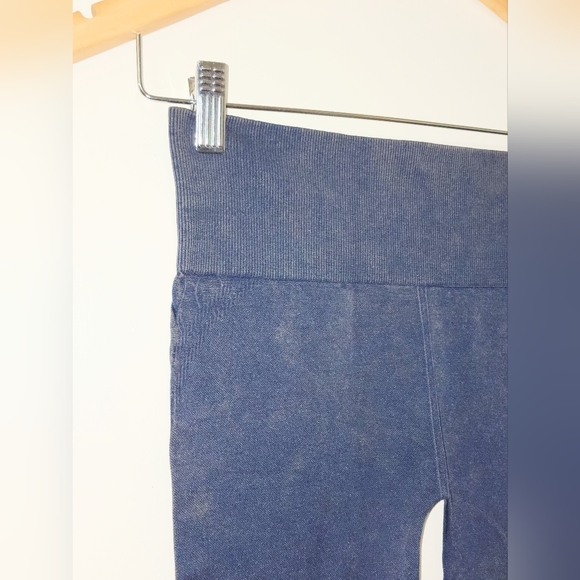 Eye Candy sizeM Blue Gray Textured Distressed Look Leggings. Wear Anywhere Any - Picture 6 of 12